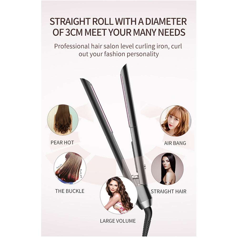 Flat Iron,Hair Straightener Curler 2 in 1,Ceramic Tourmaline Titanium Flat Iron for Hair Fast Heating-up Temp 265 to 450℉