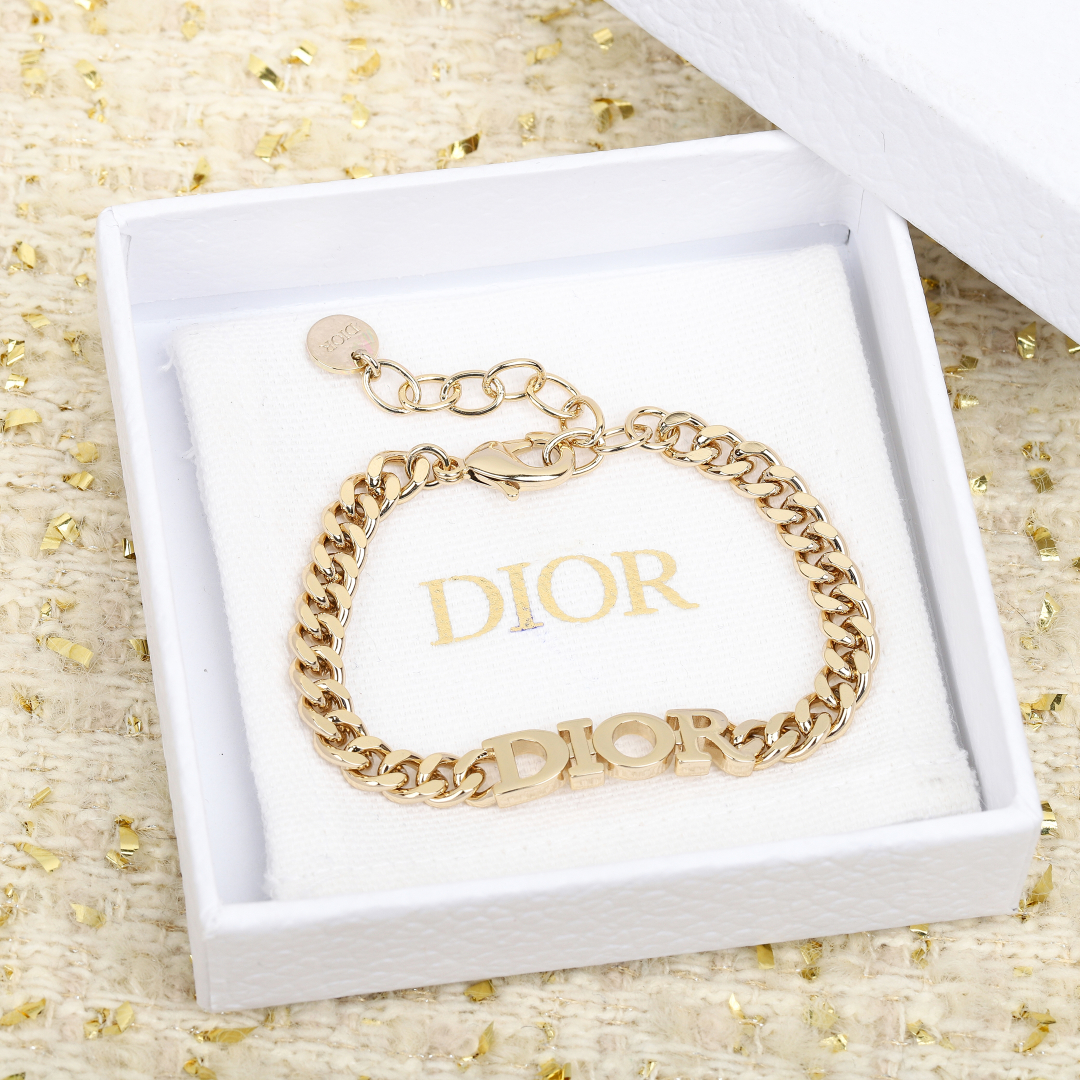 Dior chain letter bracelet