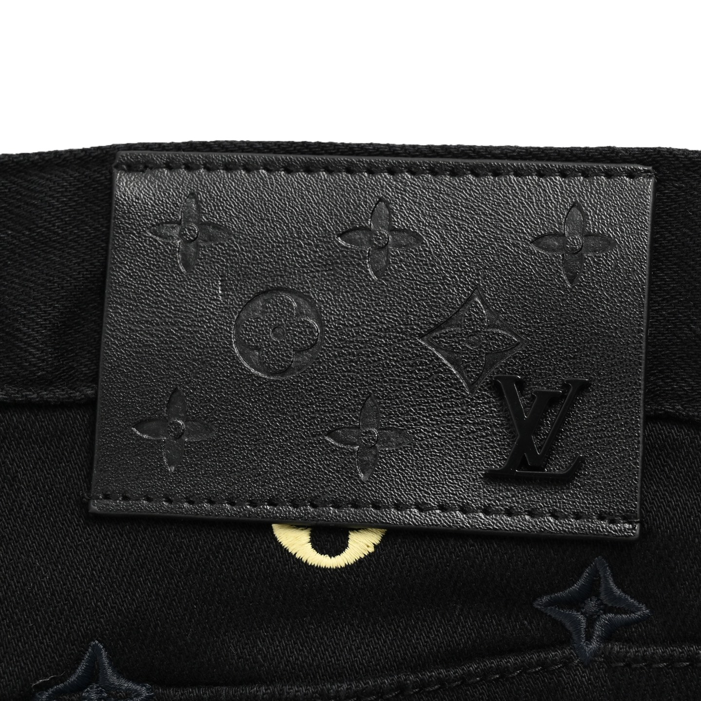 Louis Vuitton Jeans with Monochrome Embroidery on Back Pockets