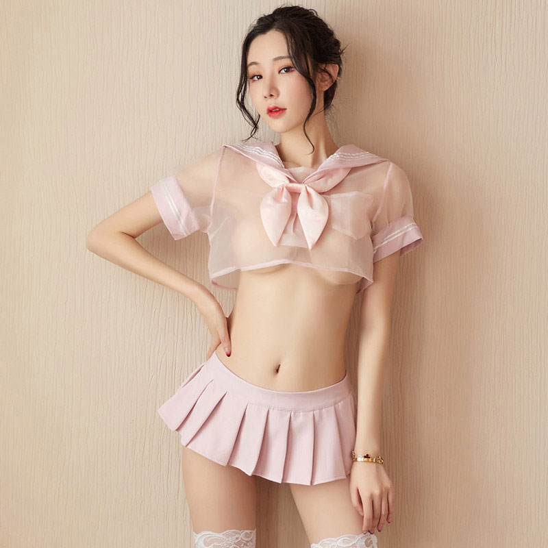 Sailor Collar Bow Knot Uniform Lingerie Set