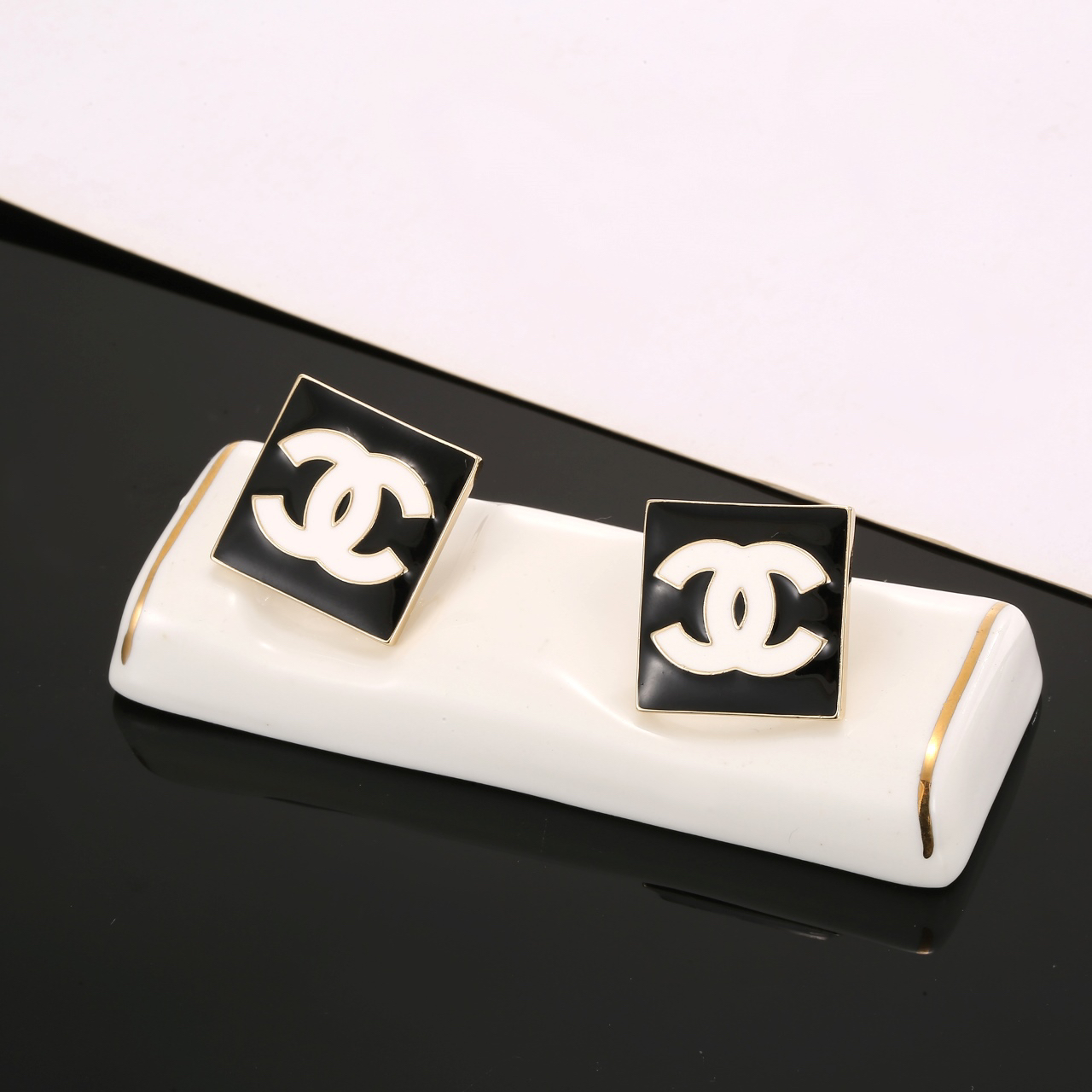 Chanel Square Stud Earrings