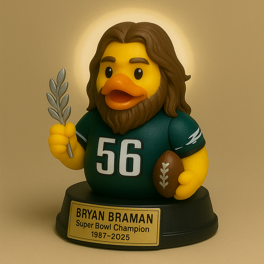 Bryan Braman Memorial Rubber Duck – Super Bowl Champion Tribute (1987–2025)
