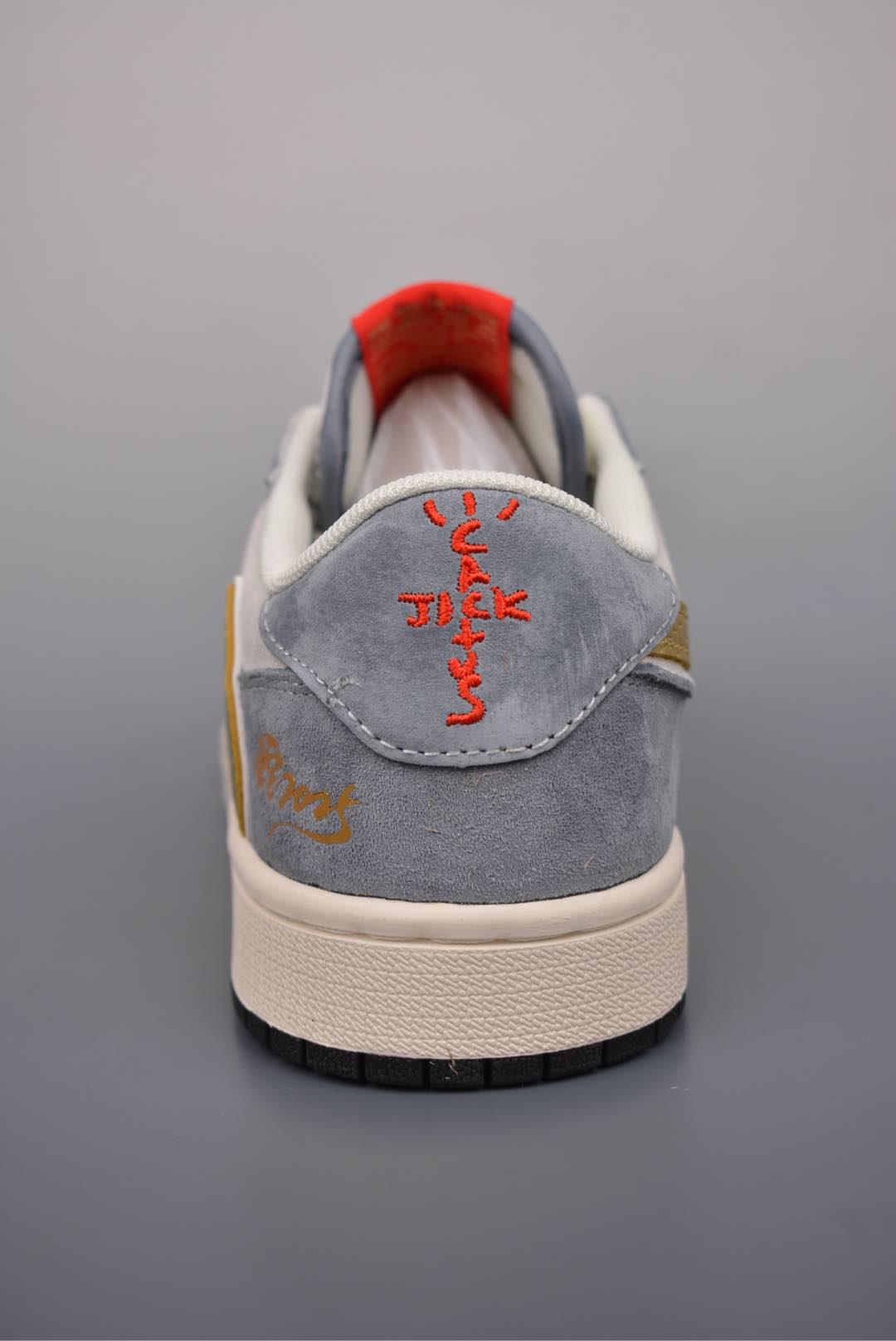 Travis Scott x Nike Air Jordan 1 Low Year of the Snake Grey Blue Gold XZ2025-288