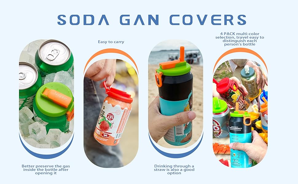 Promotion 49% off🔥 Silicone Straws Soda ​Can Covers（A set of 4pcs）