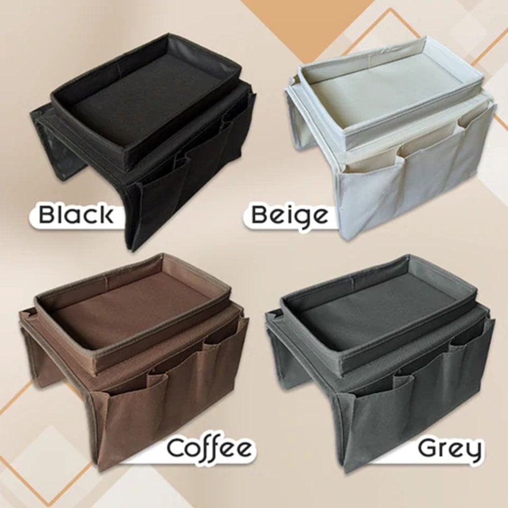 Sofa Armrest Tray With Organiser