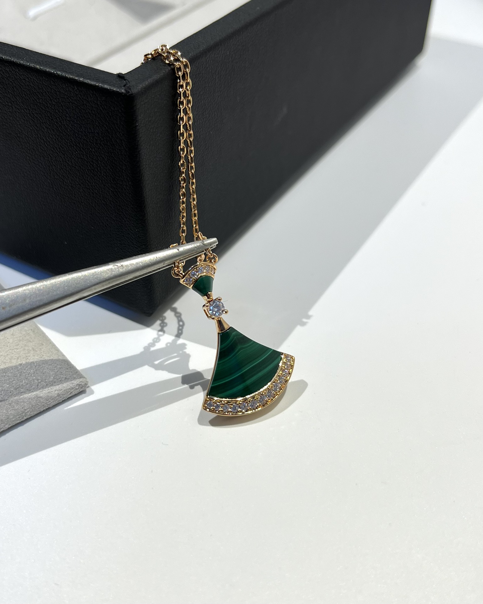 Bulgari Divas Dream Series Malachite Dress Necklace