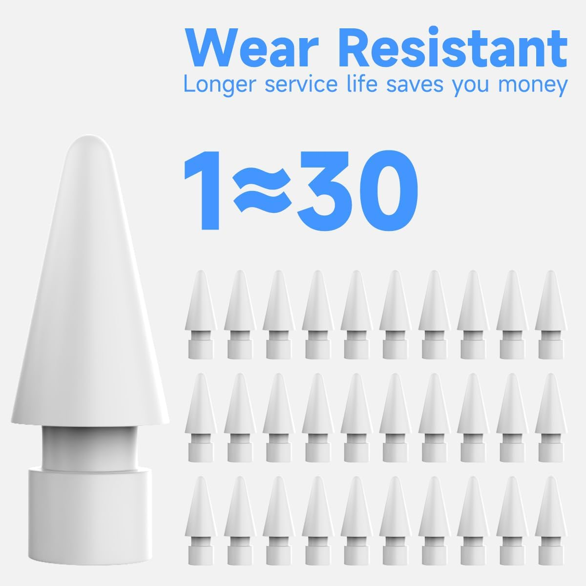 Blue 4 Pack Replacement Pencil Tips