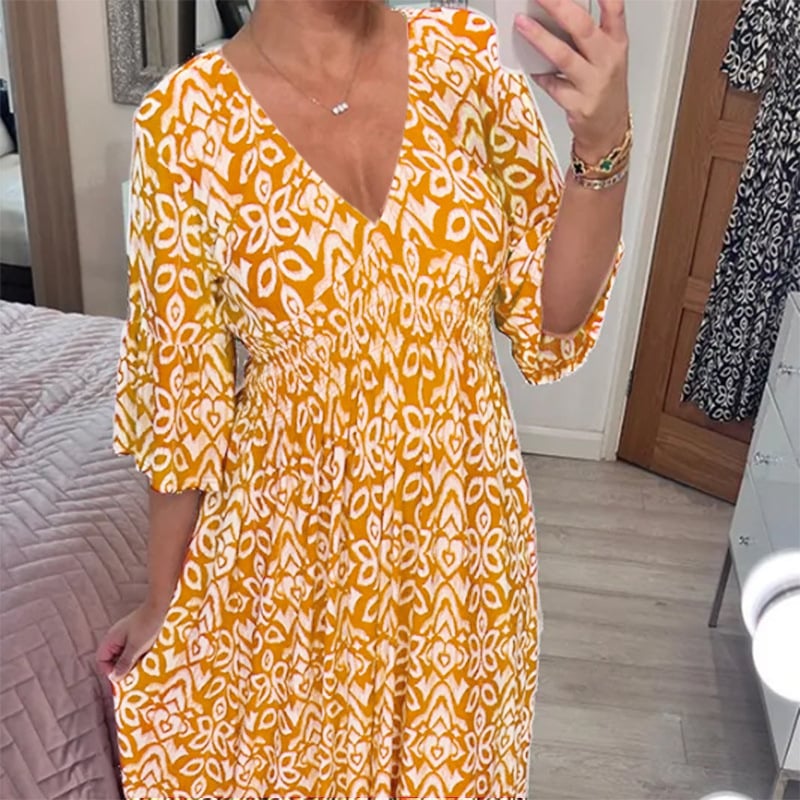 🔥BUY 2 FREE SHIPPING🔥V-neck floral dress