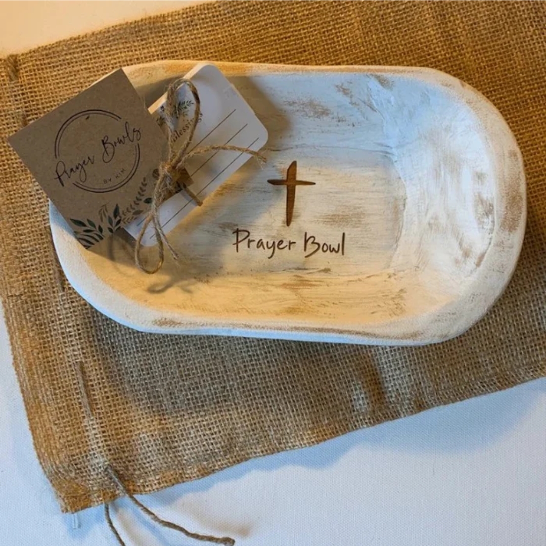Prayer Bowl Dough Bowl Cross religious gifts
