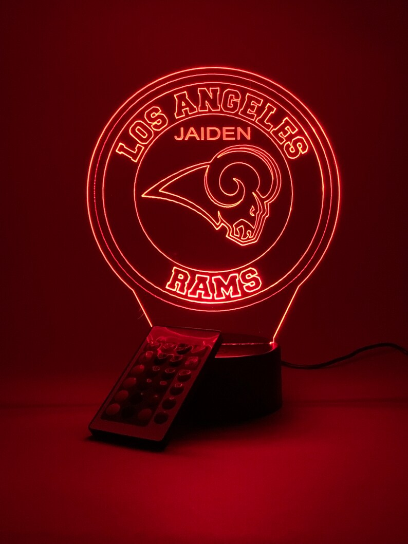 LOS ANGELES RAMS 3D LAMP PERSONALIZED