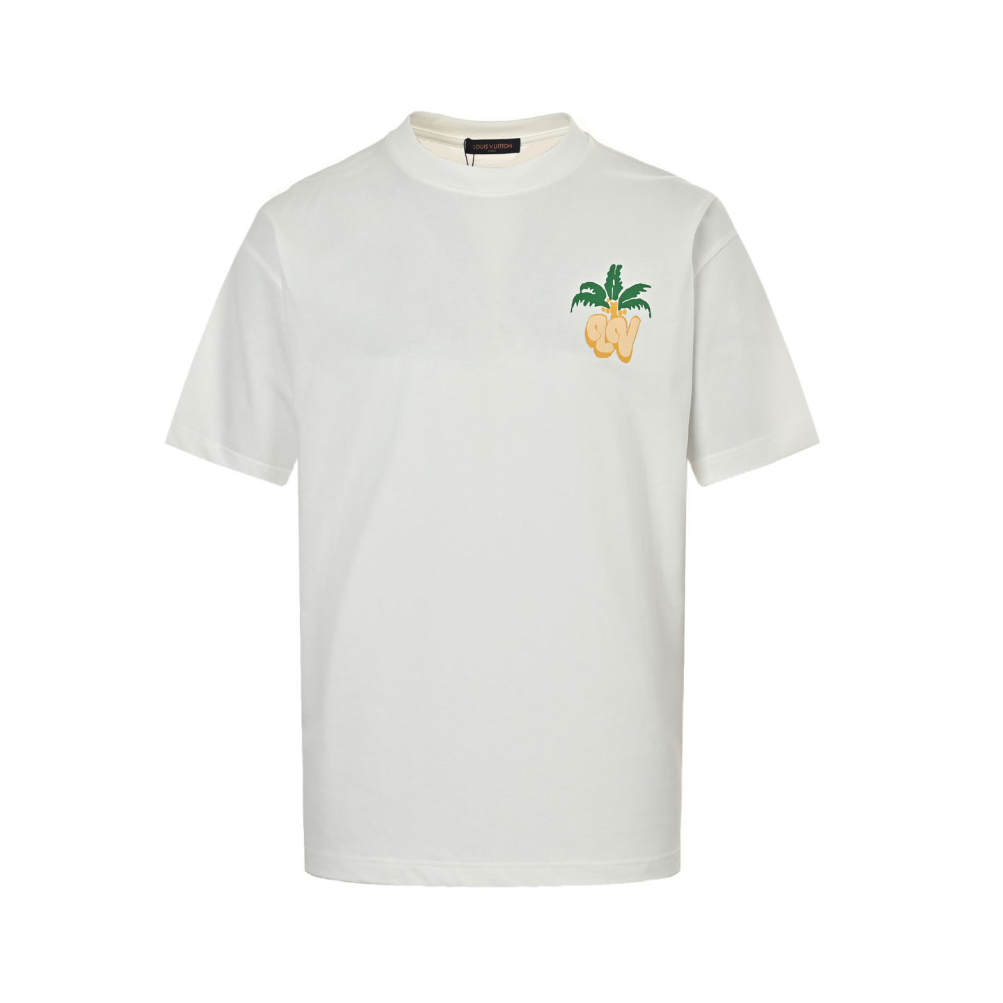 Louis Vuitton 25ss coconut palm letter logo foam print short sleeves