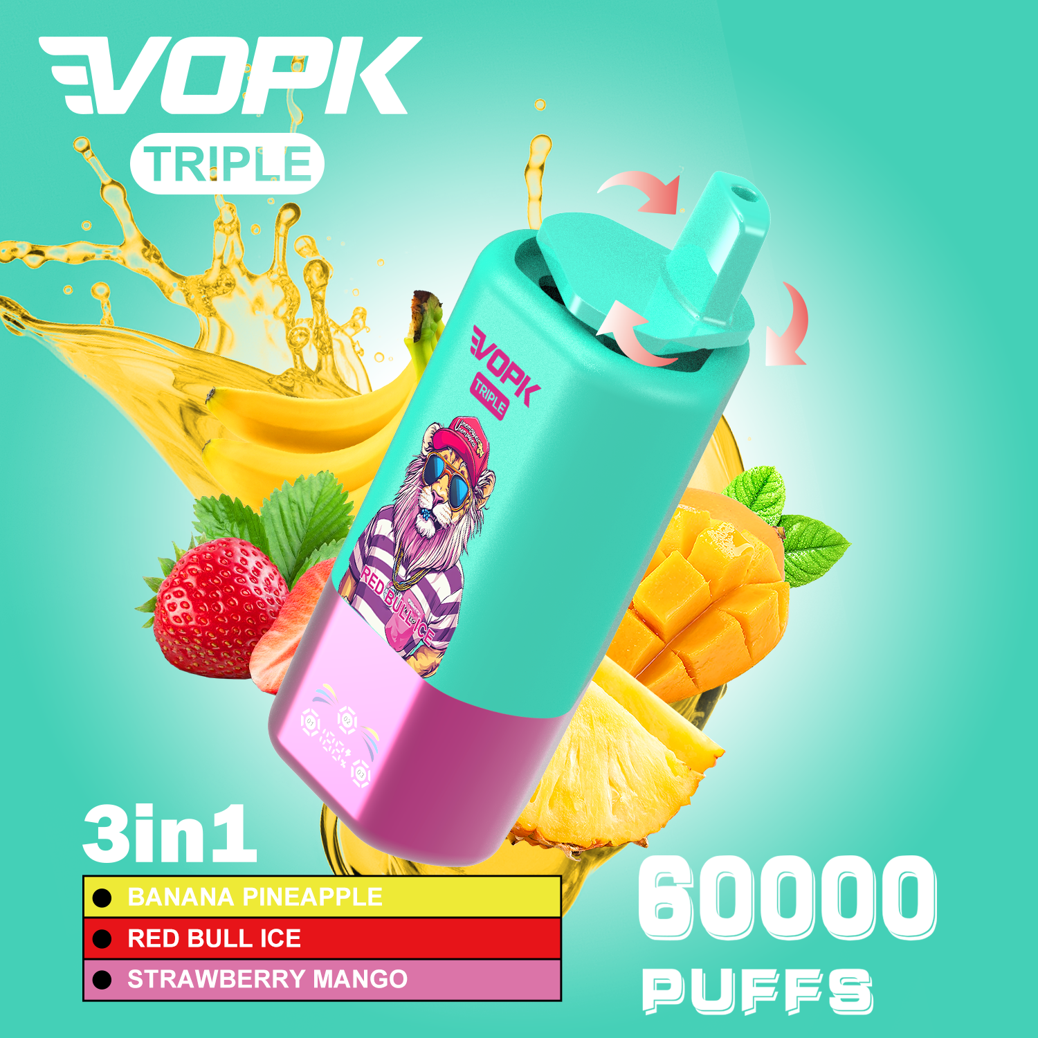 New! 3 In1 | 60000 Puffs