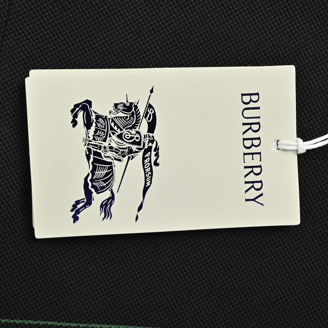Burberry 24ss Warhorse Embroidery Half Zip Stripe Polo Short Sleeve