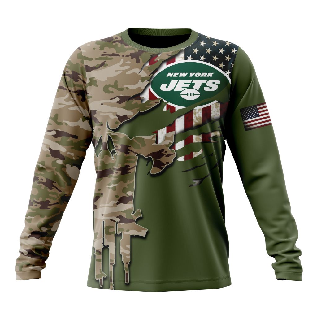 NEW YORK JETS 3D HOODIE VETERANS DAY
