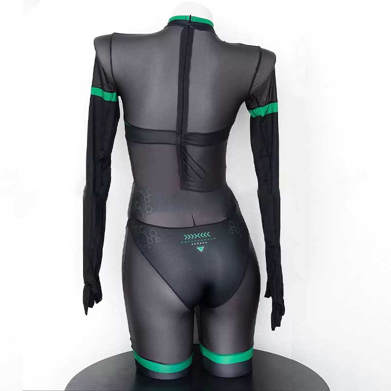 One-piece Cyberpunk See-through Jumpsuit Lingerie