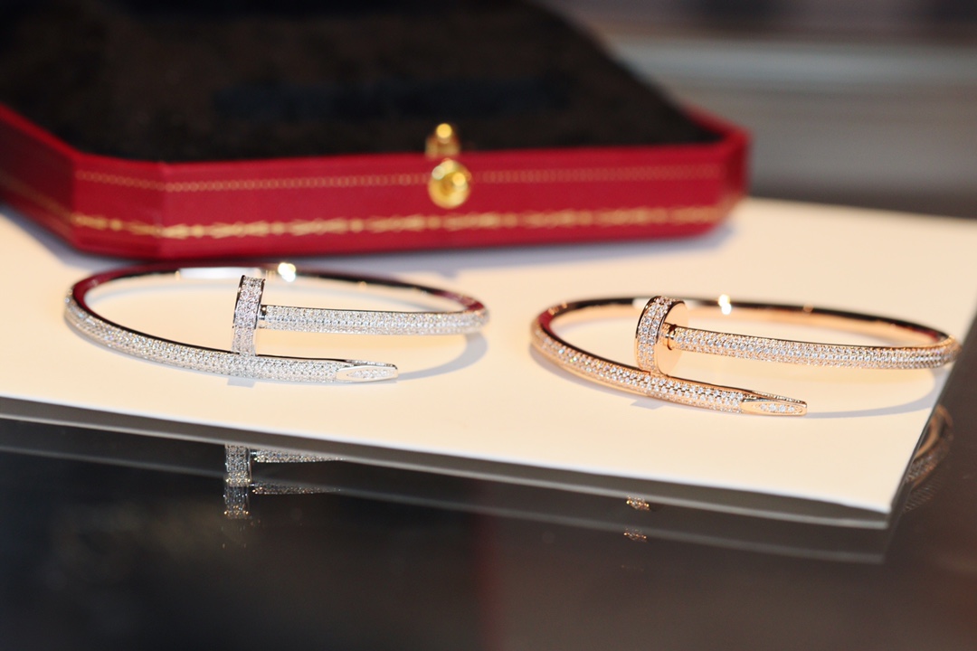 Cartier thick nail diamond bracelet