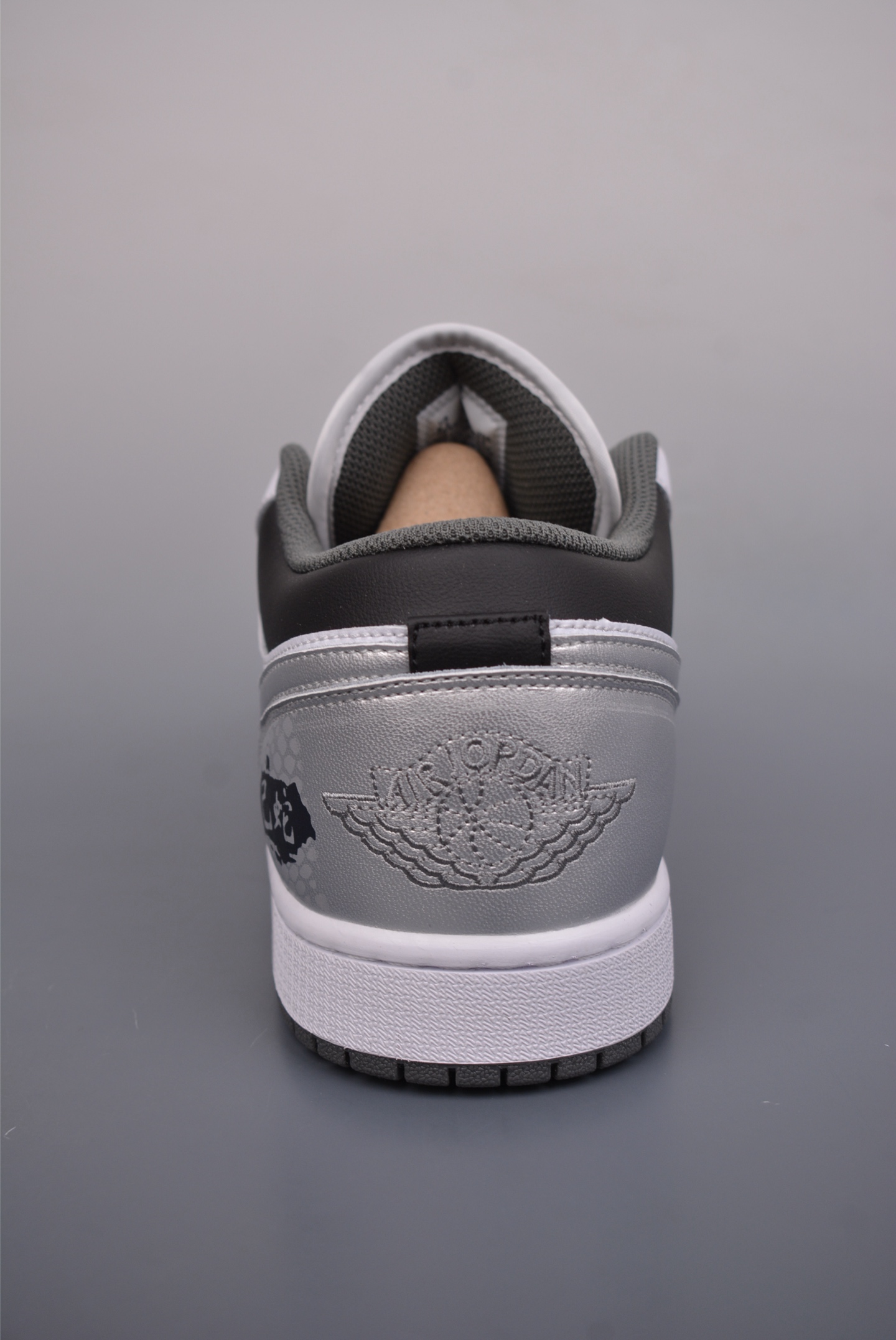 2025 Snake Year Limited Edition Air Jordan 1 Low Gray, White and Silver 553558-152