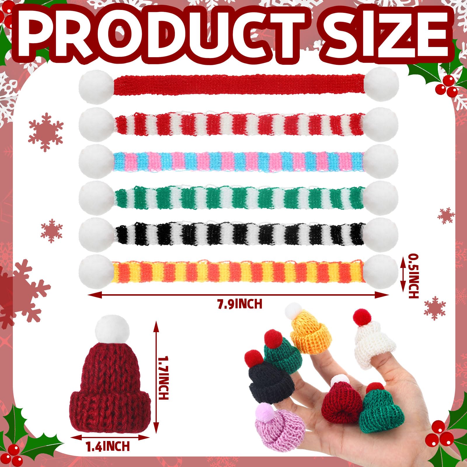 🔥Last Day 50% OFF🔥24/48/72/96 Pcs Mini Christmas Hats and Mini Scarf Set