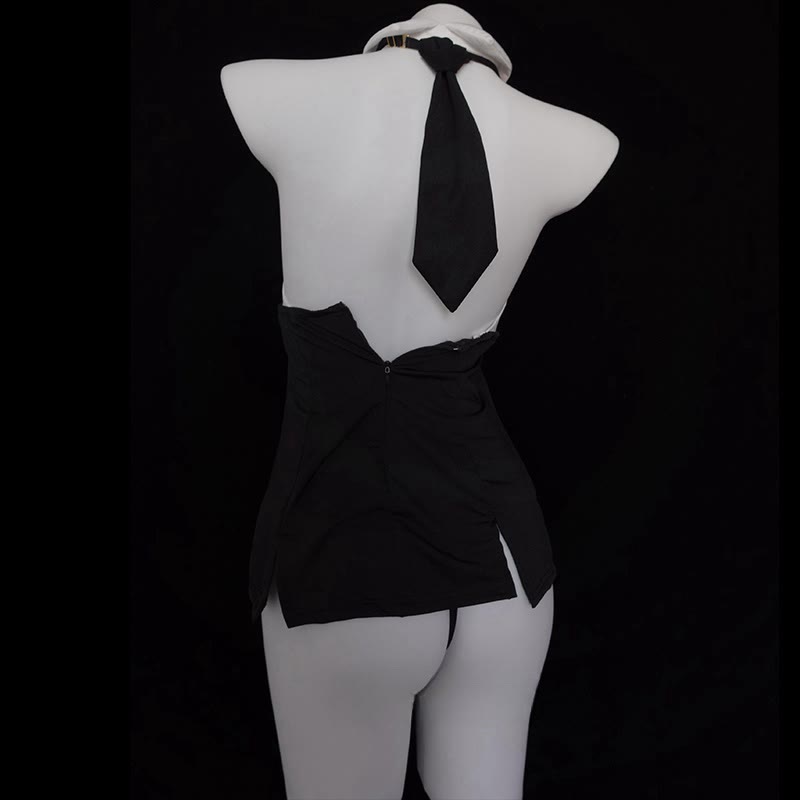 Hollow Out OL Uniform Lingerie Stockings Set