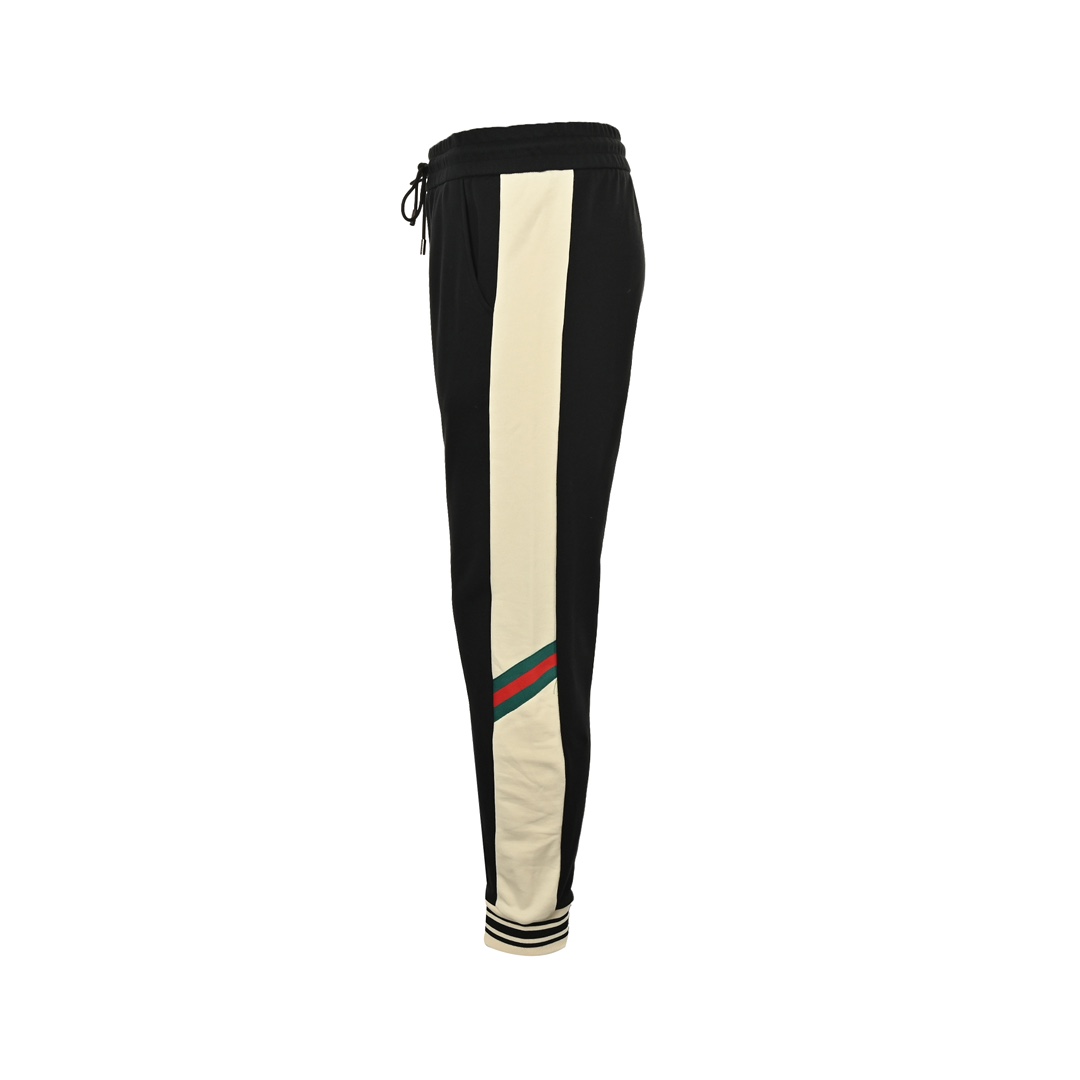 Gucci 24Fw Double G embroidered striped colorblock trousers