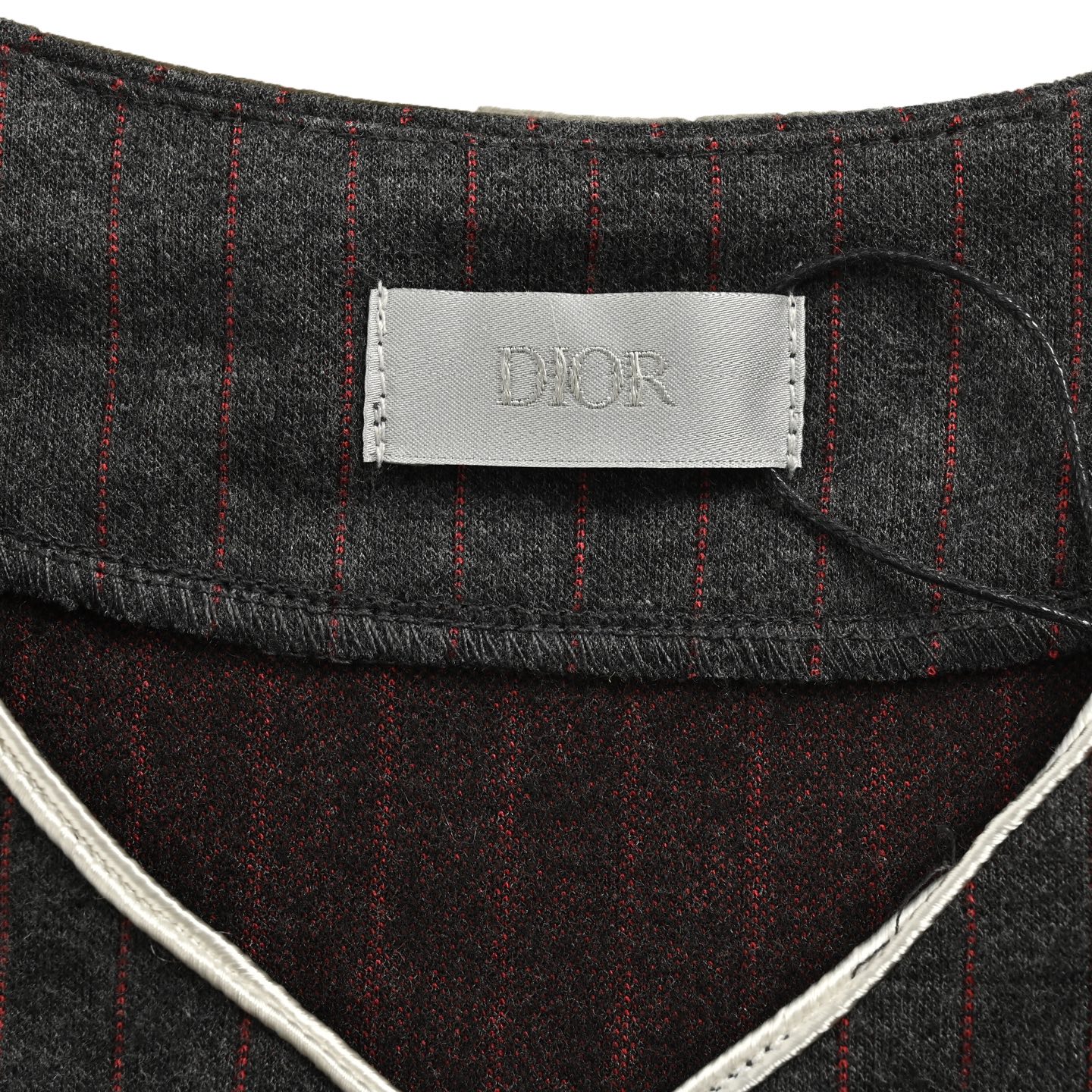 Dior chest embroidered short-sleeved baseball jacket