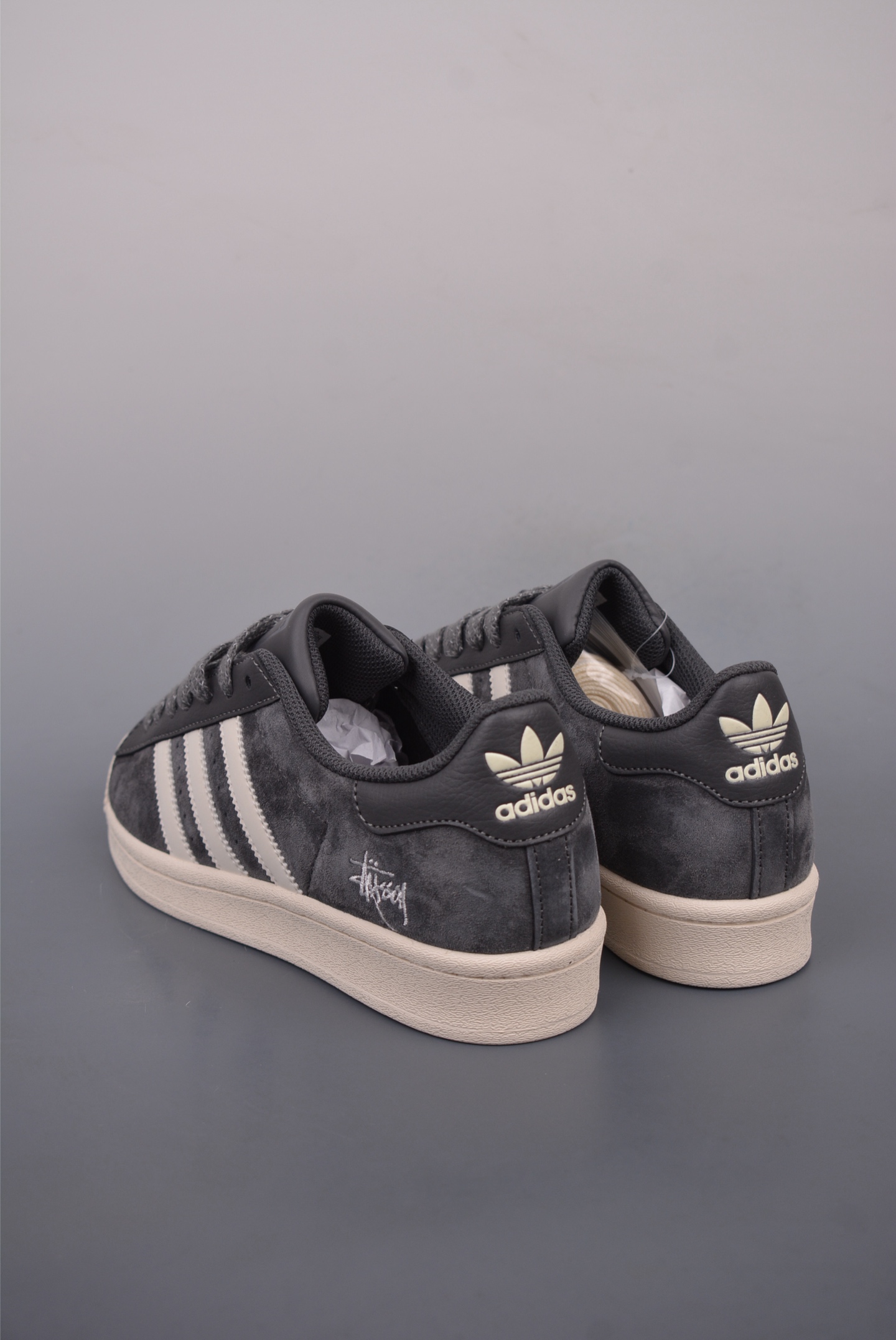Stussy x Adidas Originals Superstar XLG Dark Grey BZ2514