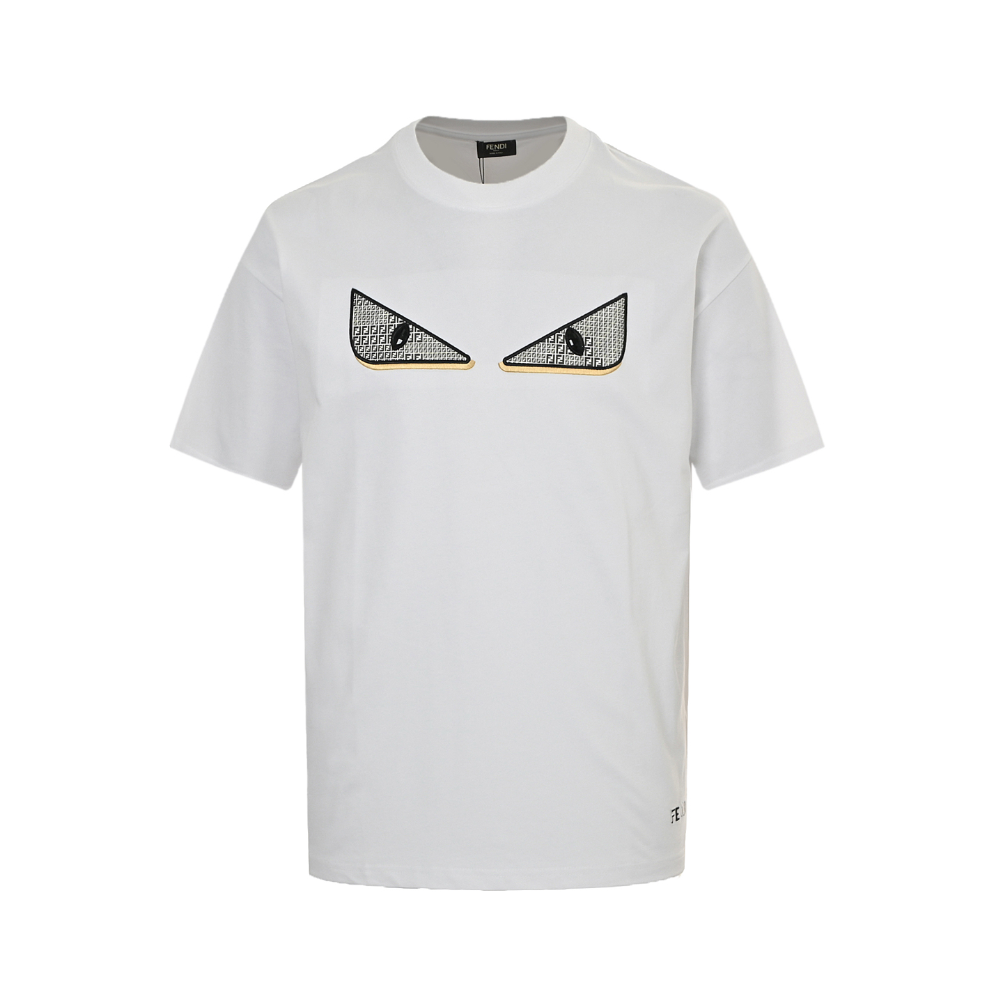 Fendi 25ss old flower patchwork devil eye embroidered short sleeve