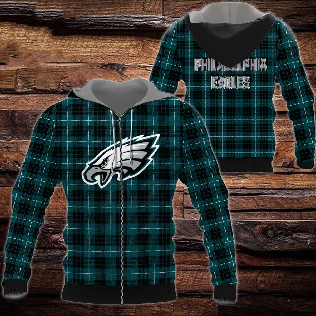 PHILADELPHIA EAGLES 3D HOODIE SKULL108