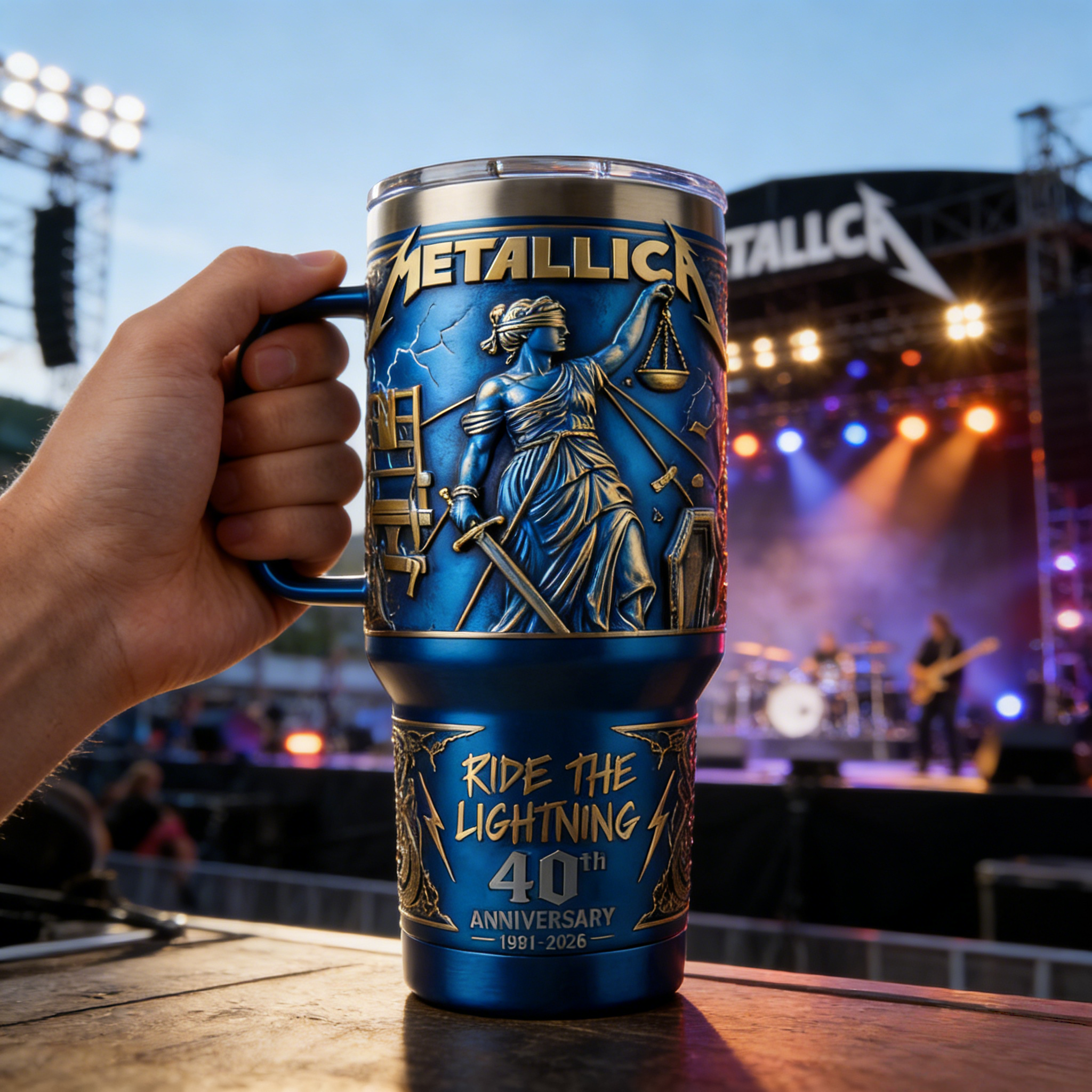 ⚡🎸Metallica Ride the Lightning 40th Anniversary Tumbler