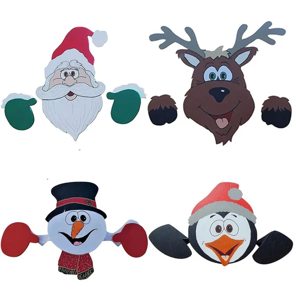 (🔥Early Christmas Sale- SAVE 50% OFF)Christmas Yard Art Fence Peeker-BUY 3 GET 10% OFF & FREE SHIPPING
