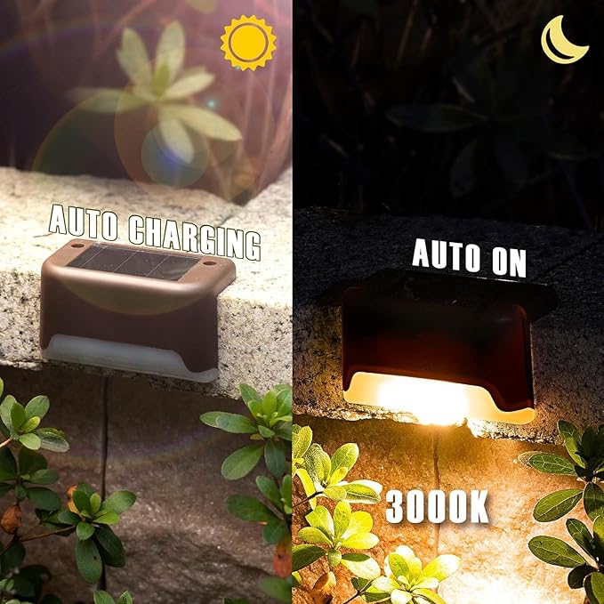 Solar Deck Lights, Automatically ON/OFF💡