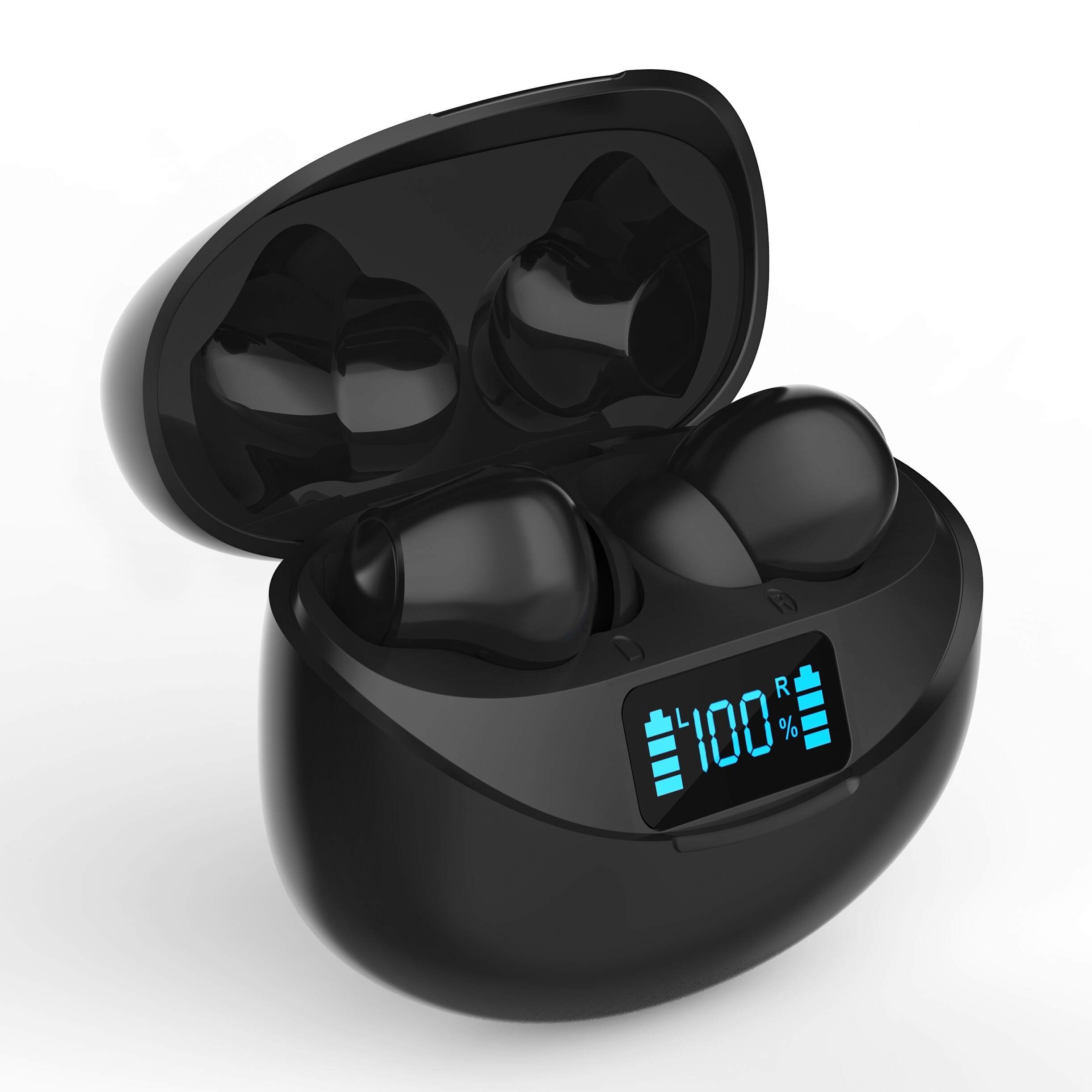 [Noise Cancelling Earbuds] Wireless Noise Cancelling Earbuds, True Wireless Stereo TWS Headphones | Sport Headset, Touch Control, Led Charging Case