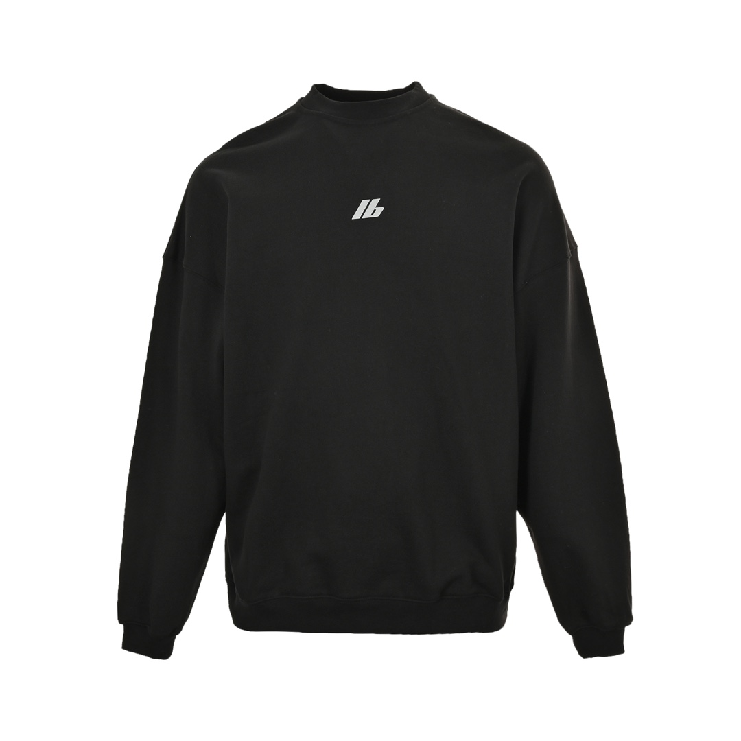 Balenciaga 24Fw reflective lettering logo crew neck sweatshirt