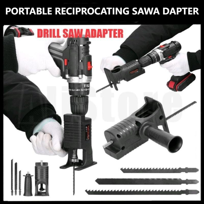 Portable Electric Drill Reciprocating Saw Adapter With 3 Pcs Saw blade