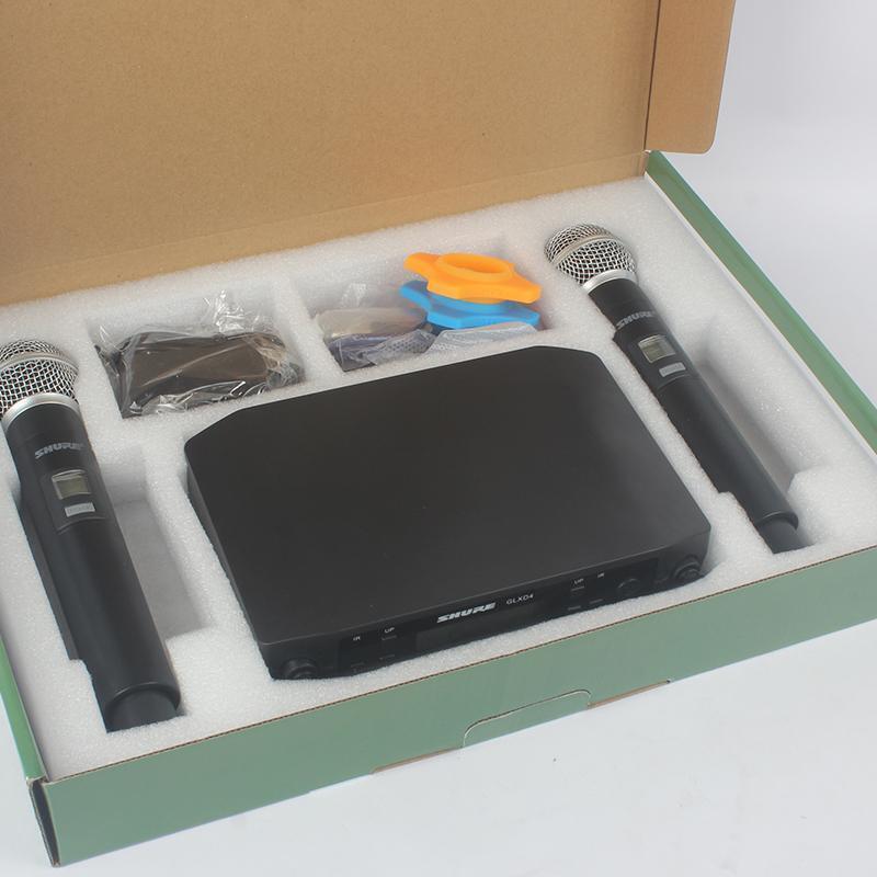 GLXD4 Wireless Microphone 2 Chs UHF 640~690MHz Professional Mic Handheld Lavalier Headworn Headset Shure Party Church Meeting