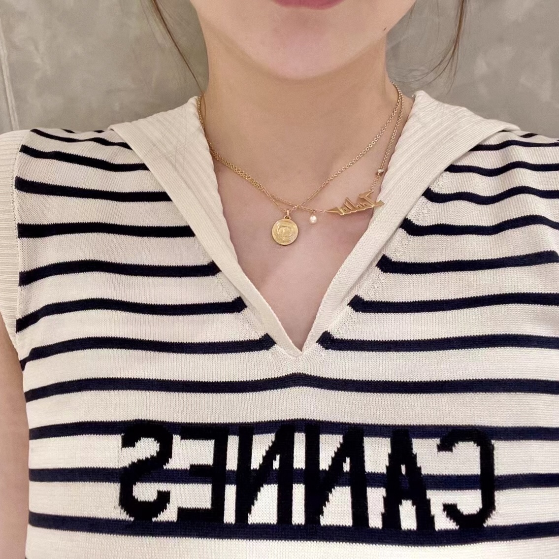 Dior letter necklace