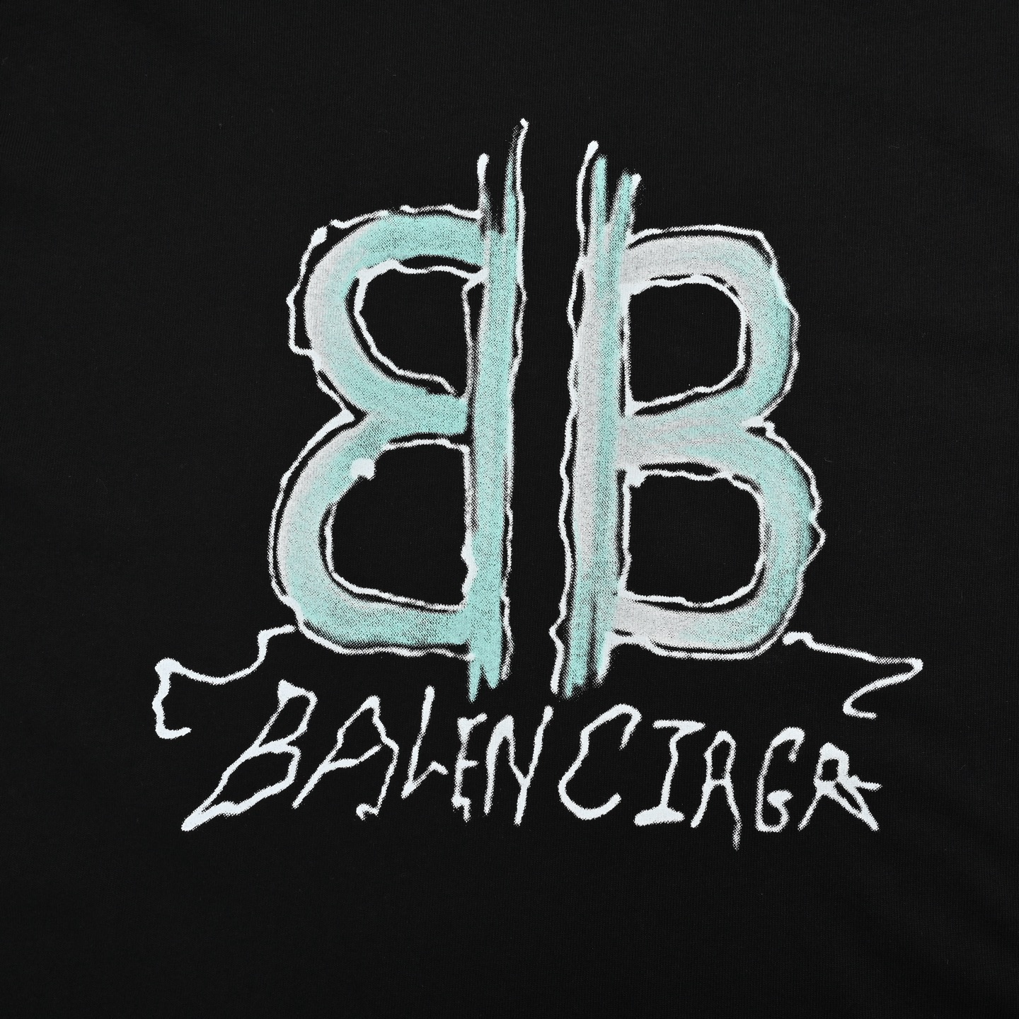 Balenciaga Hand-painted letter print short sleeves