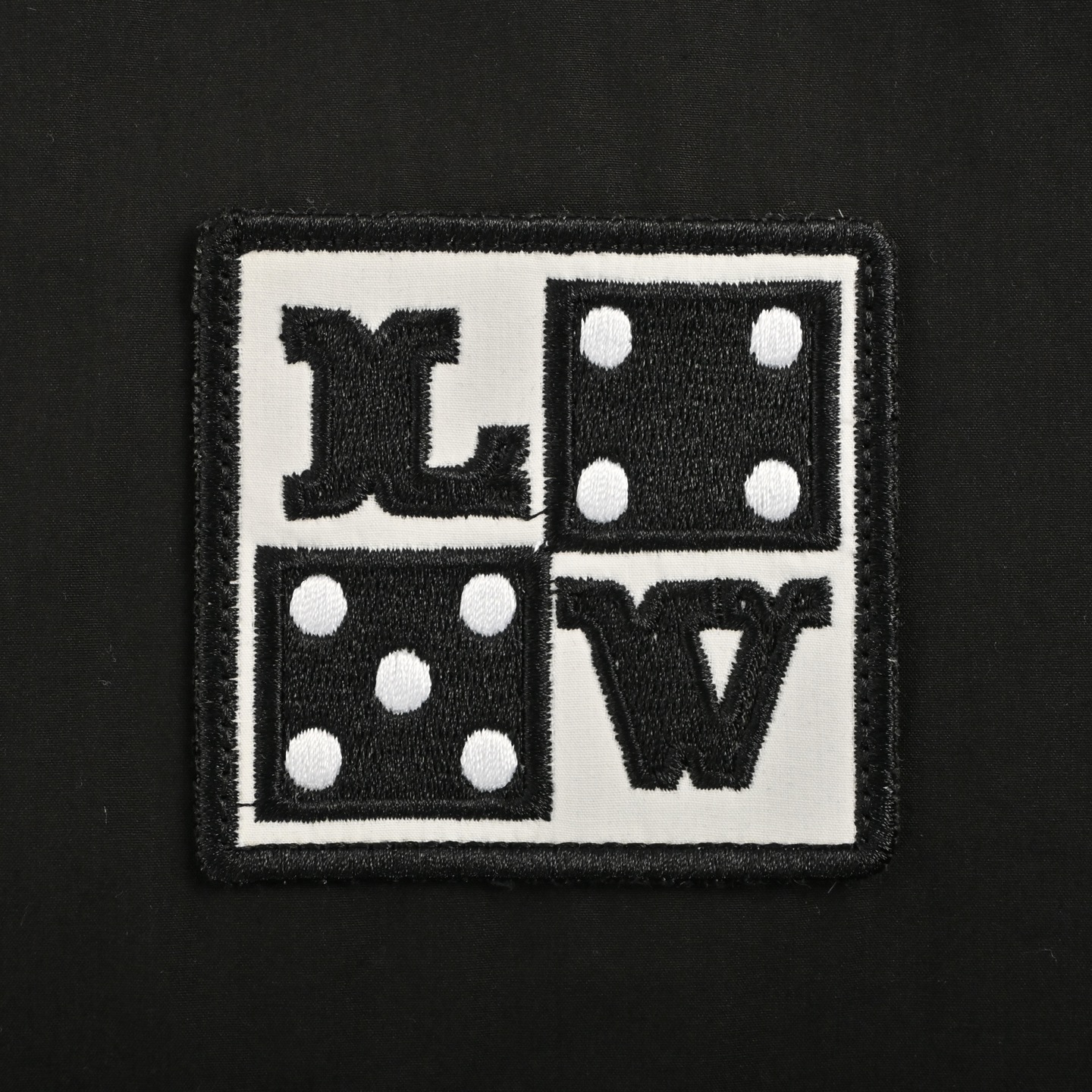 Louis Vuitton 25ss dice lettering embroidered short sleeve shirt