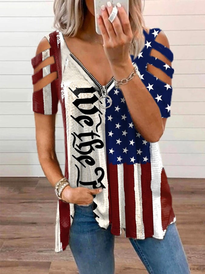 Women's Vintage We The People Print Top