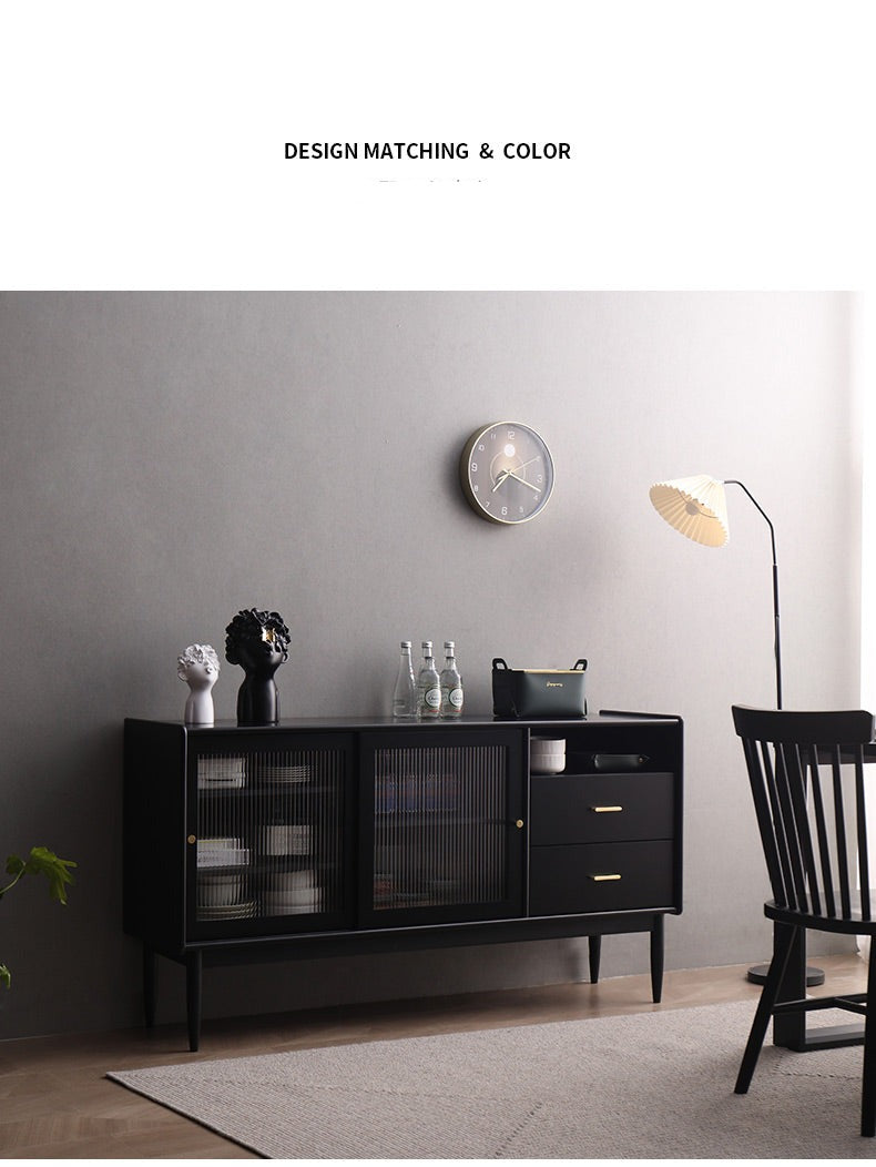 AMALIA Scandinavia Buffet Sideboard Modern Solid Wood sideboard ( 4 Colour )