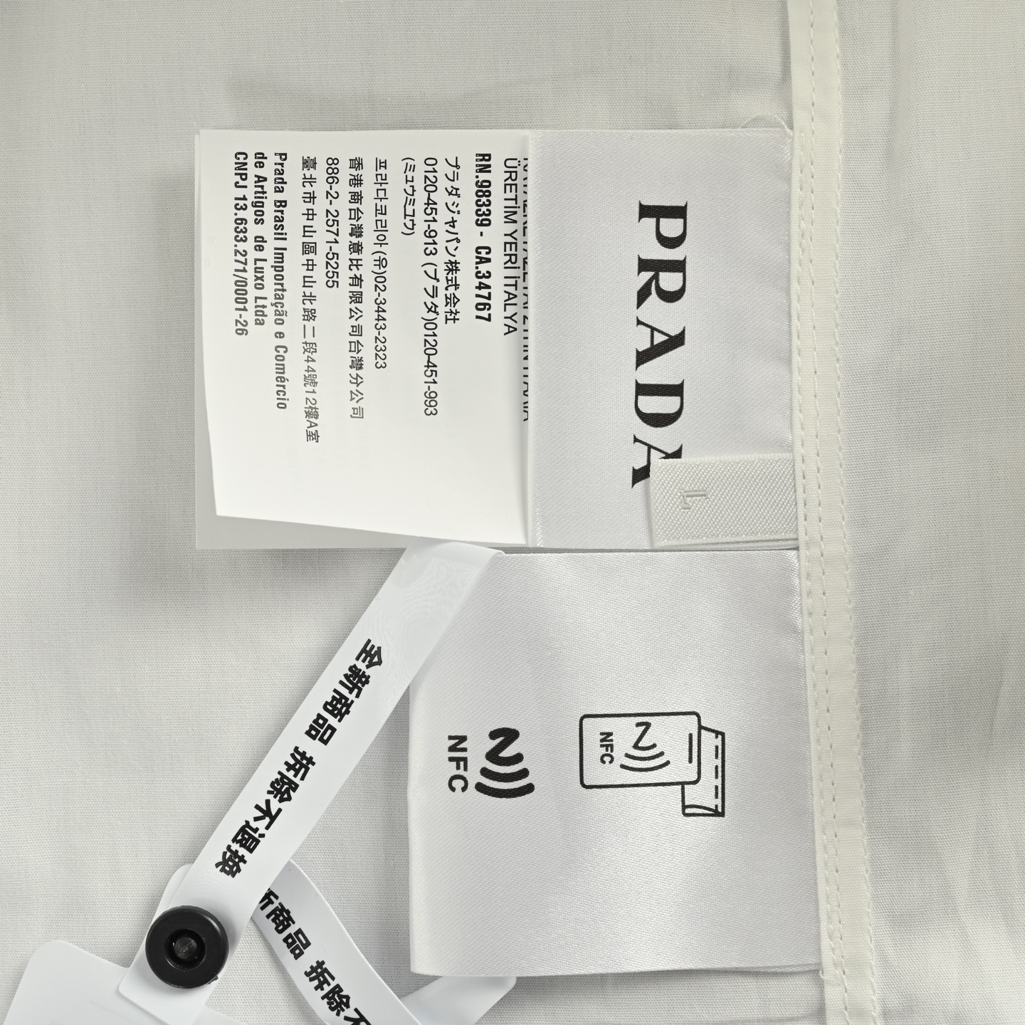 Prada 25ss short-sleeved shirt with pocket logo