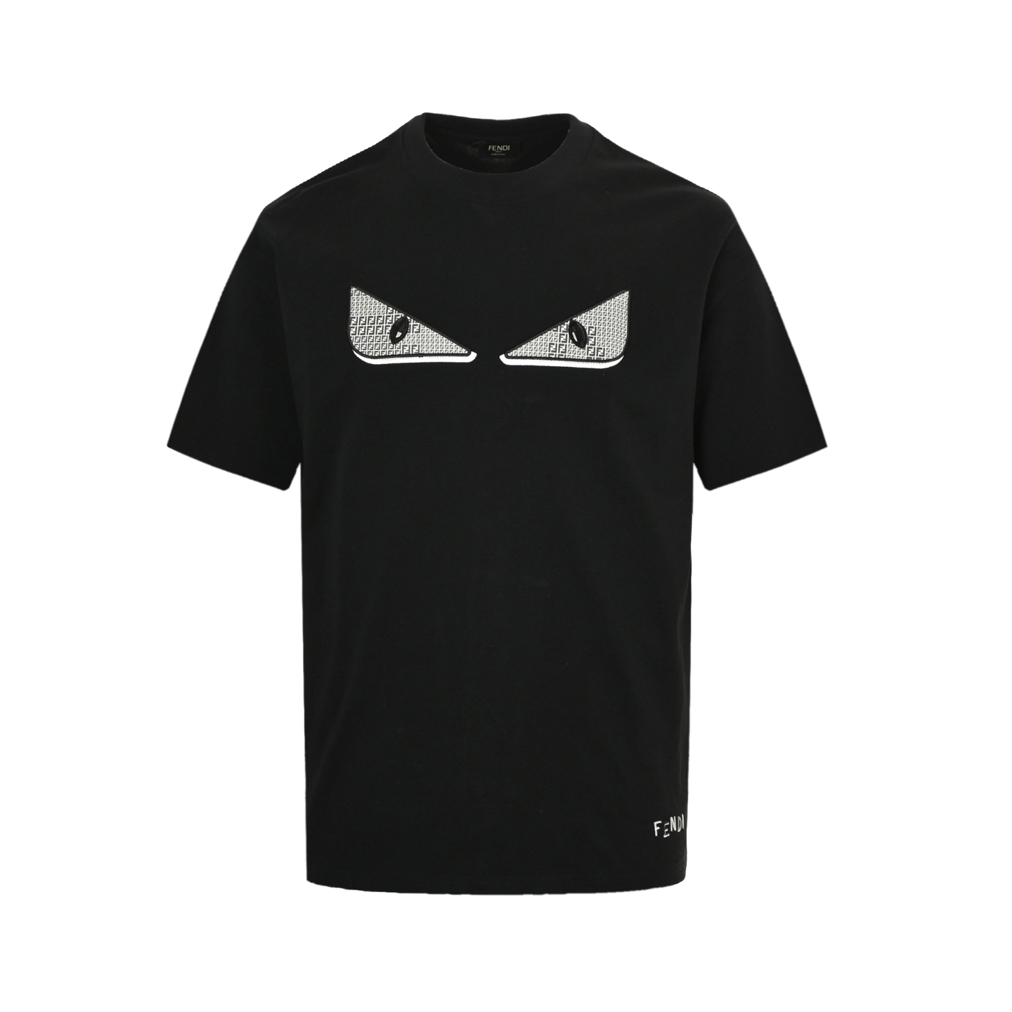 Fendi 25ss old flower patchwork devil eye embroidered short sleeve