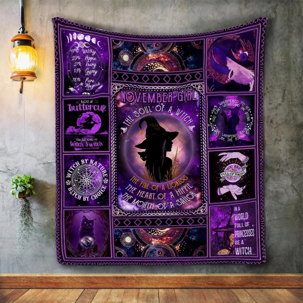 November Girl – The Soul Of A Witch Quilt Blanket