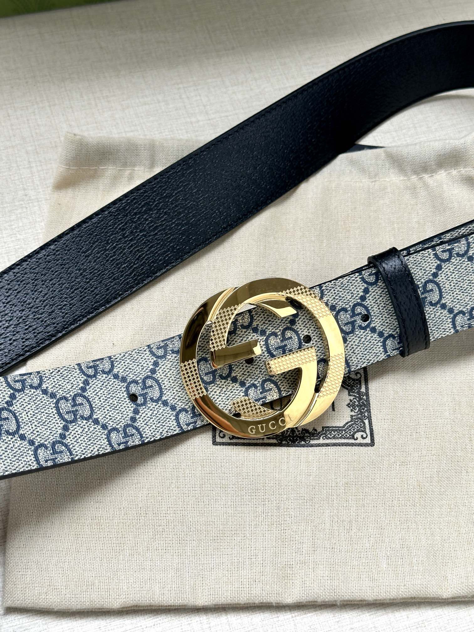 Gucci Marmont printed leather belt 3.8 cm wide
