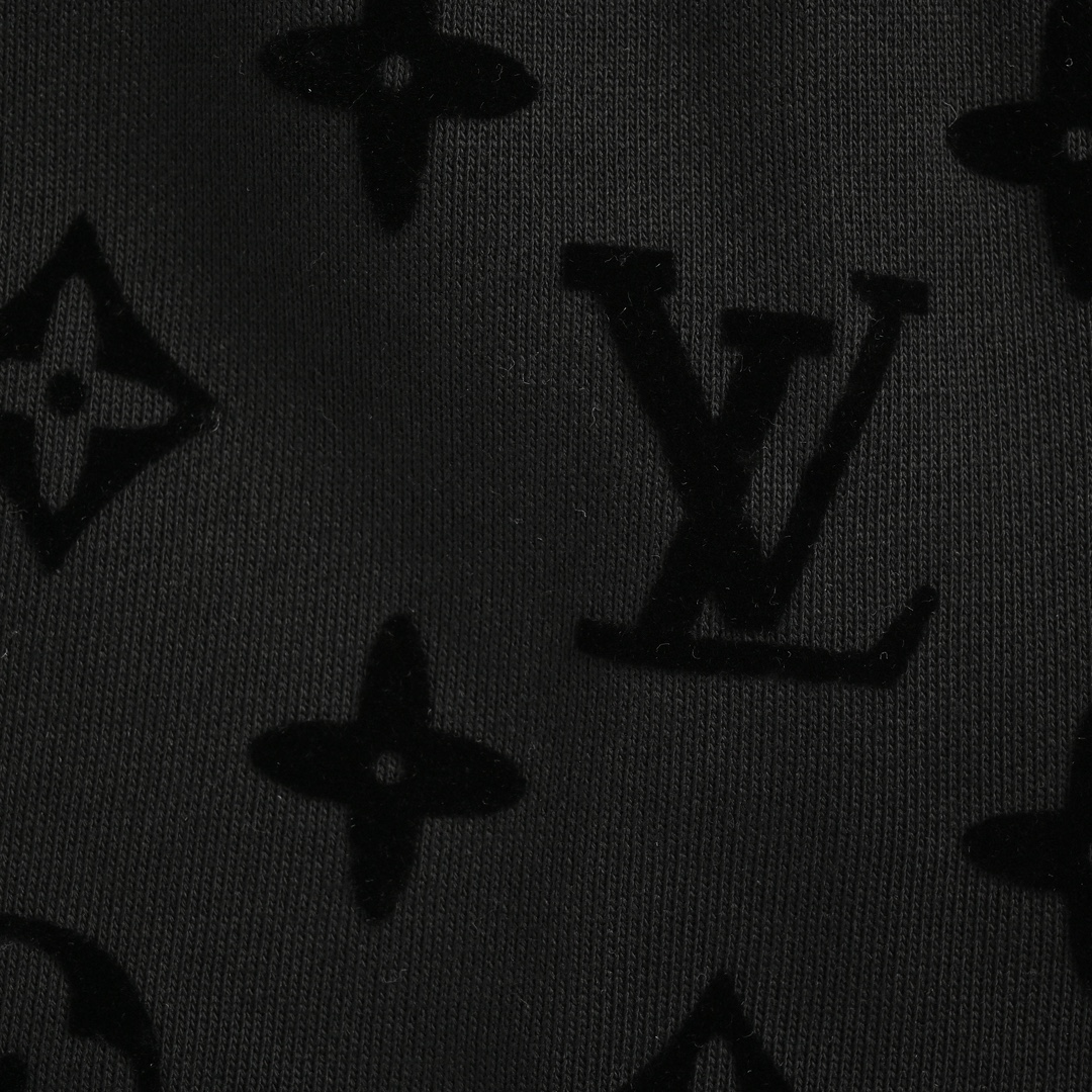Louis Vuitton 24Fw all over monogram flocked print trousers
