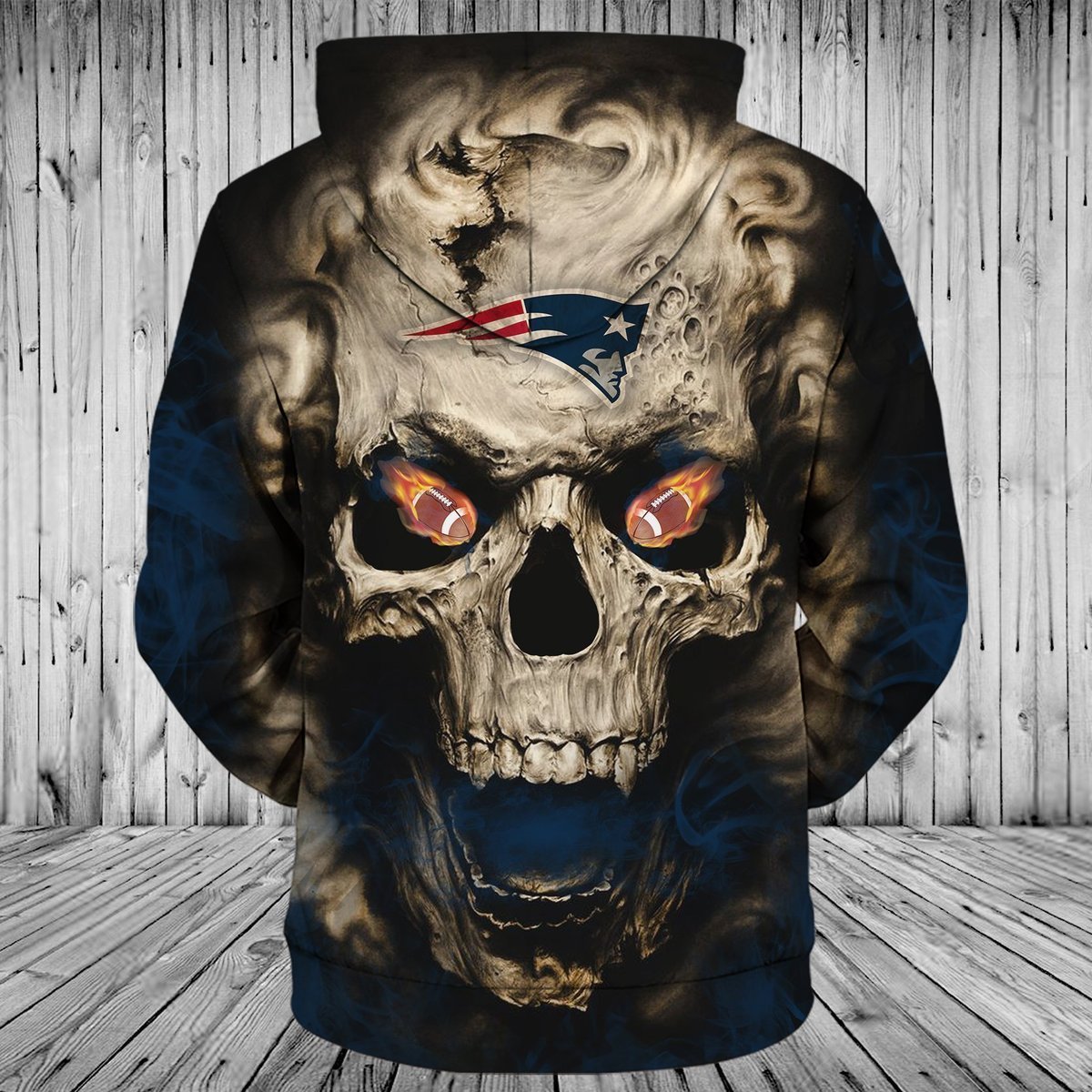 PATRIOTS 3D HOODIE SKULL21