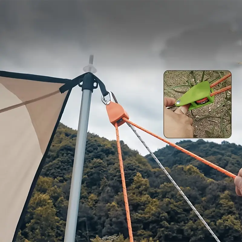 ⛺⛺Ratchet pulley rope hanger tent reflective wind rope