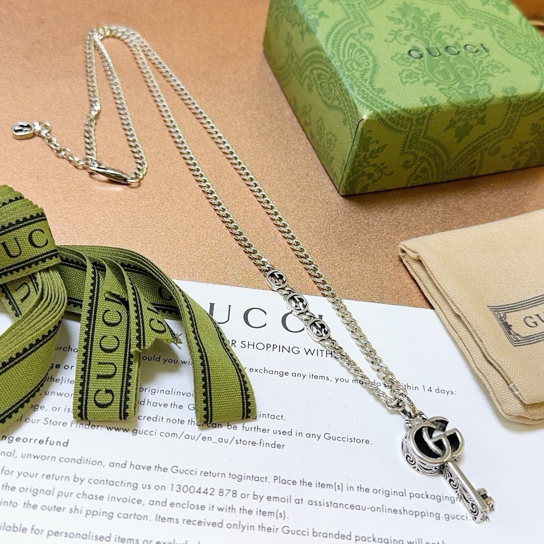 Gucci Anger Forest Series Vintage Double G Necklace