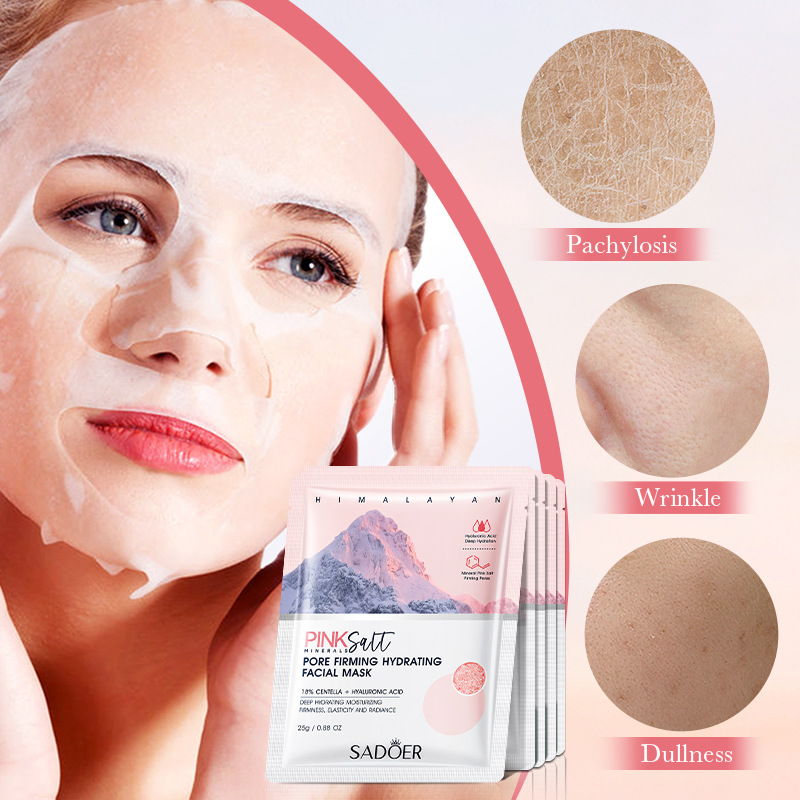 Himalayan pink salt pore tightening hydrating moisturizing mask moisturizing moisturizing mask