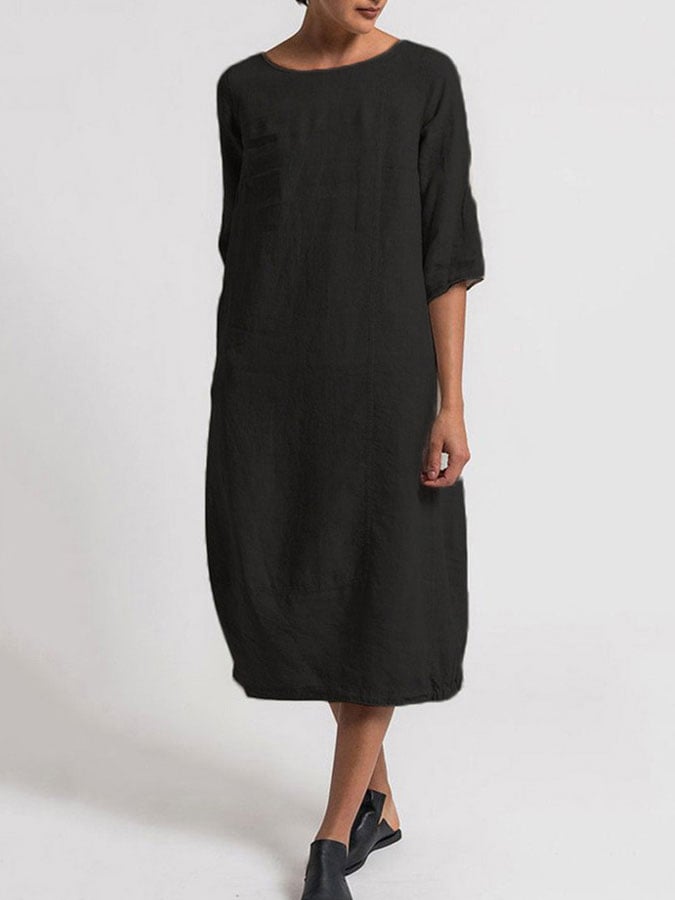 Casual Solid Color Dress